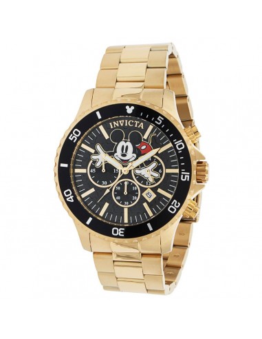 Invicta Men's Chrono Watch - Disney Mickey Mouse Black Dial Steel Bracelet | 39048 l'achat 