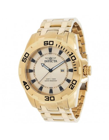 Invicta Men's Rotating Bezel Watch - Pro Diver Gold Tone Dial Bracelet | 39111 l'évolution des habitudes 