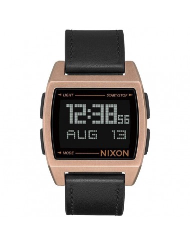 Nixon Men's Digital Watch - Base Chronograph Grey Dial Dark Brown Strap | A1181872 Paris Déstockage Promo