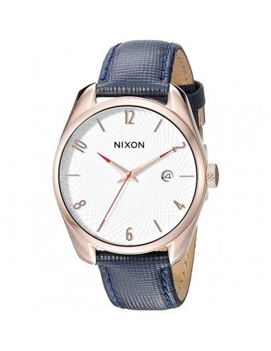 Nixon Women's Watch - Bullet Rose Gold Case White Dial Blue Leather Strap | A4732160 Comparez et commandez 