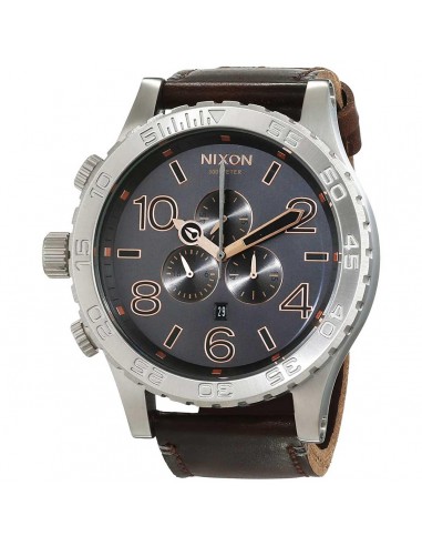 Nixon Men's Quartz Watch - The 51-30 Chronograph Black Dial Brown Strap | A1242064 les ligaments