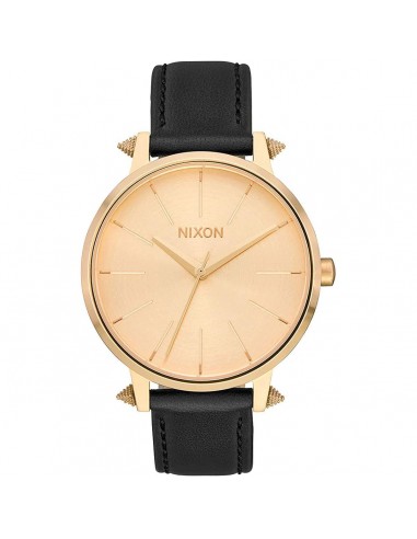 Nixon Women's Quartz Watch - Kensington Gold Dial Leather Strap SS Case | A1083148 offre 