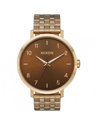 Nixon Women's Quartz Watch - Arrow Brown Dial Yellow Gold Steel Bracelet | A10902803 les ctes