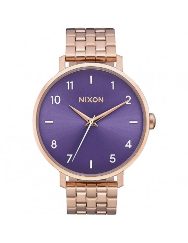 Nixon Women's Quartz Watch - Arrow Purple Dial Rose Gold Steel Bracelet | A10902952 le des métaux précieux