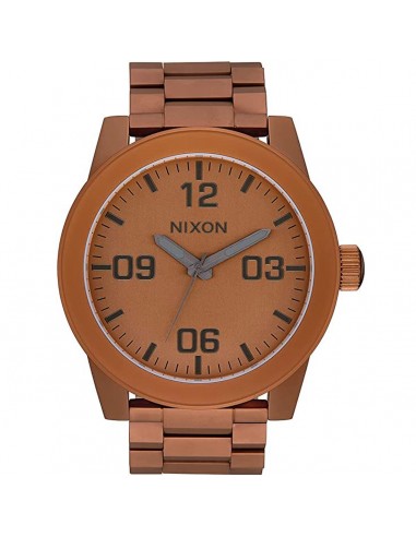 Nixon Men's Japanese Quartz Watch - Corporal Copper Dial Steel Bracelet | A3463165 Pour