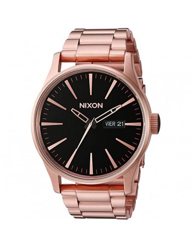 Nixon Men's Japanese Quartz Watch - Sentry Black Dial Rose Gold Bracelet | A3561932 En savoir plus