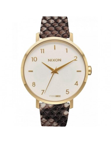 Nixon Women's Quartz Watch - Arrow White Dial Strap Yellow Gold SS Case | A10912890 Amélioration de cerveau avec