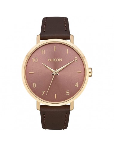 Nixon Women's Quartz Watch - Arrow Rose Gold Dial Strap Yellow Gold Case | A10913006 livraison gratuite