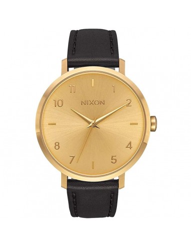 Nixon Women's Japanese Quartz Watch - Arrow Gold Dial Black Leather Strap | A1091510 Les magasins à Paris et en Île-de-France