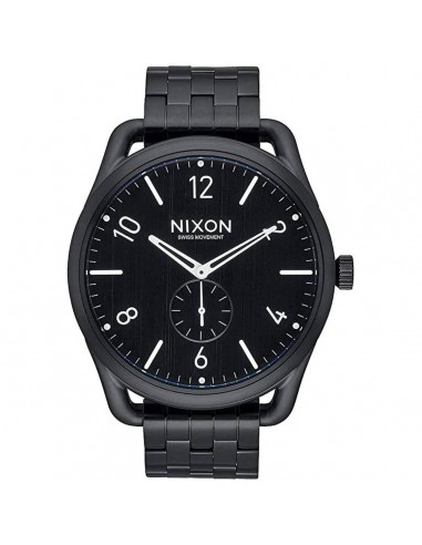 Nixon Men's Quartz Watch - C45 Black IP Stainless Steel Bracelet | A951001 Voir les baskets