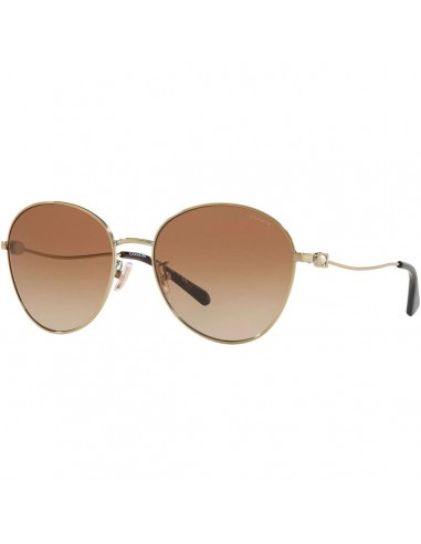 Coach Women's Sunglasses - Irregular Shiny Light Gold Metal Frame | HC7097B-90051359 vous aussi creer 