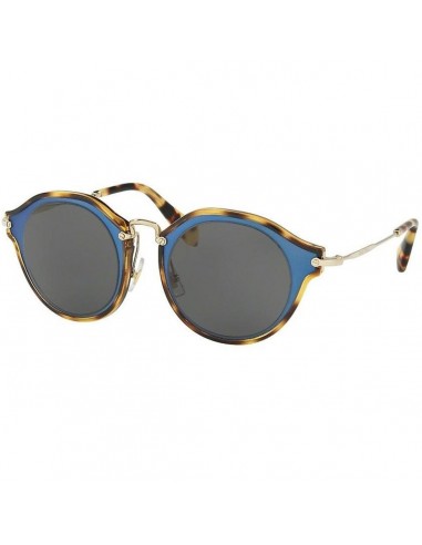 Miu Miu Women's Sunglasses - Matte Azure Plastic Frame Grey Lenses | 51SS-VA71A149 basket pas cher