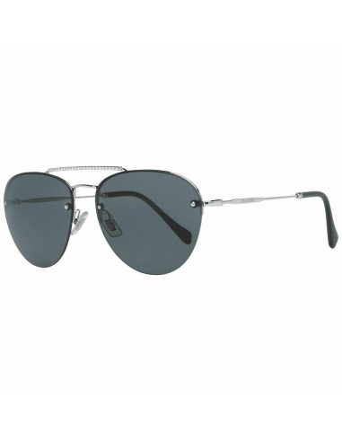 Miu Miu Women's Sunglasses - Core Silver Tone Metal Frame Black Lens | 54US-1BC1A159 vous aussi creer 