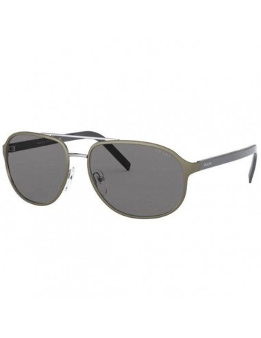 Prada Men's Sunglasses - Grey Lens Matte Silver Metal Square Frame | 53XS-VIX73160 la colonne vertébrale