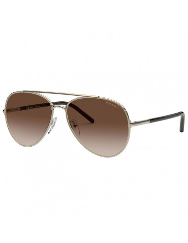 Prada Women's Sunglasses - Brown Gradient Lens Gold Full-Rim Frame | 66XS-ZVN6S157 rembourrage situé sous