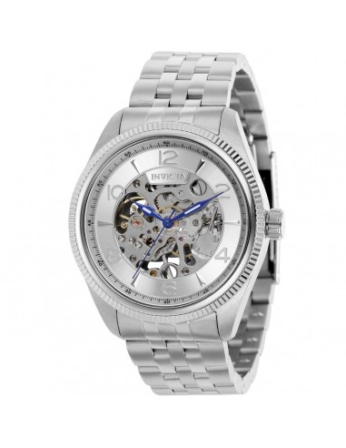 Invicta Men's Mechanical Watch - Vintage Silver Semi Skeleton Dial Bracelet | 37940 pas cher