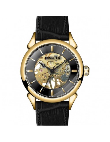 Invicta Men's Mechanical Watch - Vintage Black and Skeleton Dial Leather Strap | 38173 paiement sécurisé