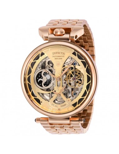 Invicta Men's Automatic Watch - Objet D Art Skeleton Dial Rose Gold Bracelet | 38326 les ctes