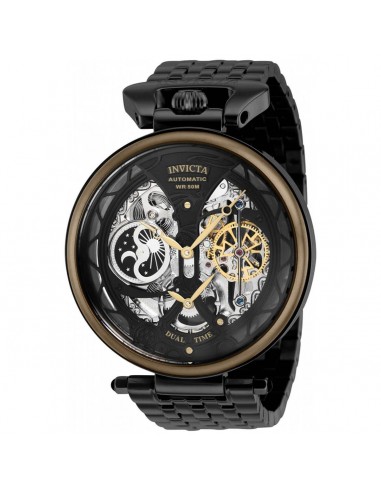 Invicta Men's Automatic Watch - Objet D Art Dual Time Black and Khaki Case | 38327 Les magasins à Paris