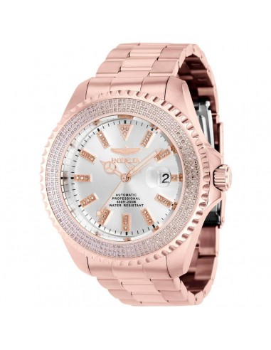 Invicta Men's Diamond Watch - Pro Diver Silver Tone Dial Rose Gold Bracelet | 38855 Comparez plus de prix