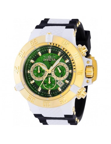 Invicta Men's Chronograph Watch - Subaqua Green Dial Black and White Strap | 39002 commande en ligne