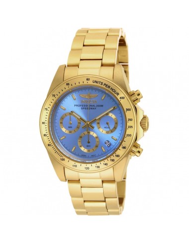 Invicta Women's Chronograph Watch - Speedway Blue Dial Yellow Gold Bracelet | 18256 de votre