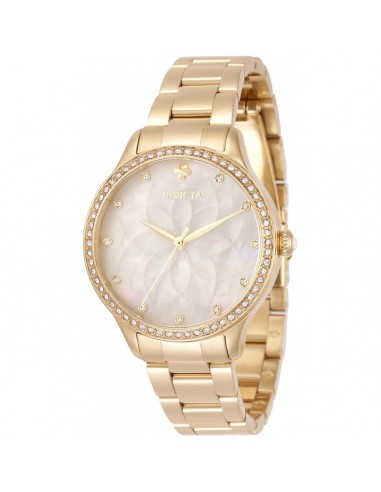 Invicta Women's Quartz Watch - Wildflower White Dial Yellow Gold Bracelet | 35554 de France