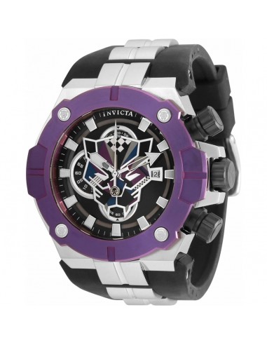 Invicta Men's Chronograph Watch - Marvel Black Panther Black Silicone Strap | 36355 les muscles