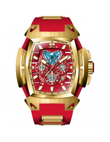 Invicta Men's Chrono Watch - Marvel Ironman Red and Gold Dial Silicone Strap | 37611 s'inspire de l'anatomie humaine