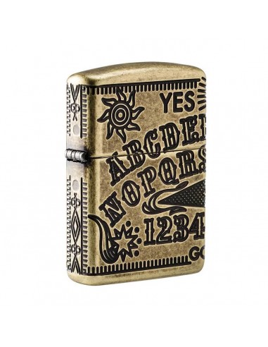 Zippo Windproof Lighter - Ouija Board Design Antique Brass Finish Refillable | 49001 2023