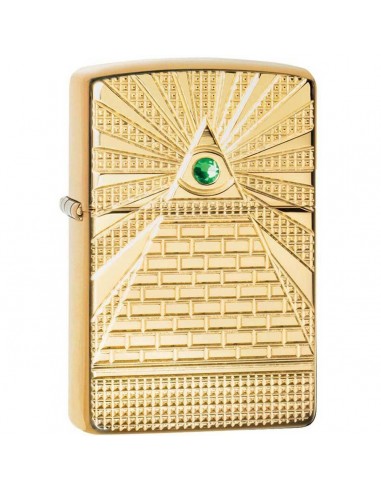 Zippo Windproof Lighter - Eye of Providence Design High Polish Brass Finish | 49060 Le MVP de beaucoup