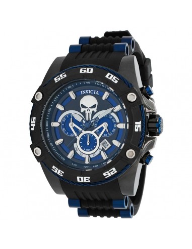 Invicta Men's Quartz Watch - Marvel Punisher Chronograph Black and Blue Dial | 35366 l'évolution des habitudes 