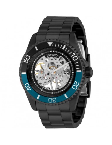 Invicta Men's Watch - Pro Diver Mechanical Skeleton Dial Black SS Bracelet | 37882 Venez découvrir notre 