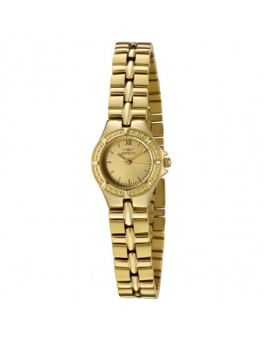 Invicta 0137 Women's Wildflower Gold Tone Dial Yellow Gold Plated Steel Bracelet Watch à prix réduit toute l'année