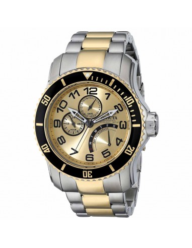 Invicta 17357 Men's Pro Diver Two Tone Bracelet Gold Tone Dial Dive Watch chez Cornerstreet bien 