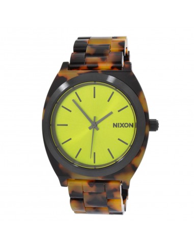 Nixon A3272587 Men's Time Teller Acetate Citron Face Tortoise Bracelet Watch livraison gratuite