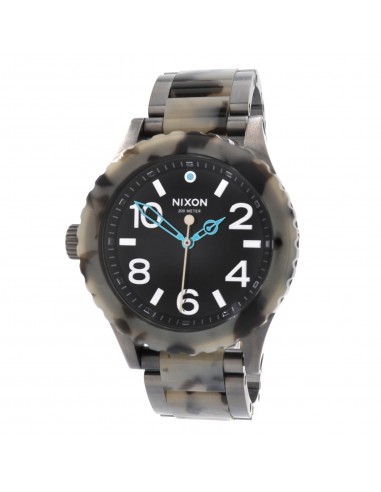 Nixon A4102590 Men's 38-20 Gunmetal Face Grey Tortoise Bracelet Watch Comparez et commandez 