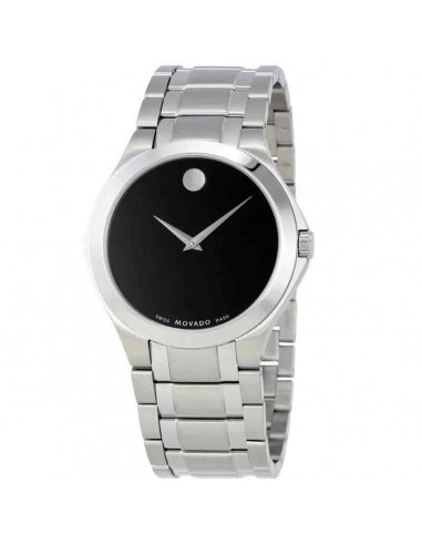 Movado Men's Quartz Watch - Round Black Dial Silver Stainless Steel Bracelet | 0606781 shop