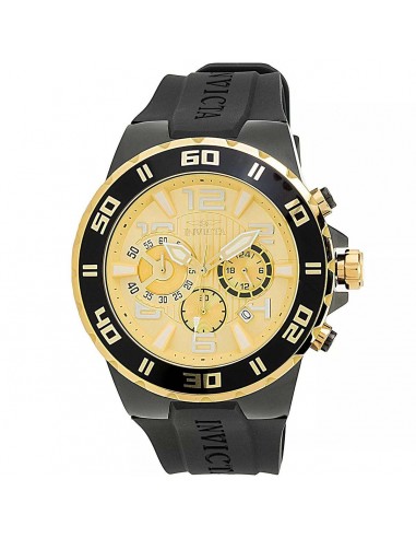 Invicta Men's Quartz Watch - Pro Diver Chronograph Date Black Rubber Strap | 37756 50-70% off 