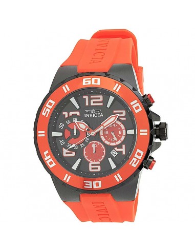 Invicta Men's Quartz Watch - Pro Diver Chronograph Date Red Rubber Strap | 37757 en linge