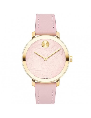 Movado Women's Quartz Watch - Bold Evolution Rose Dial Pink Leather Strap | 3600701 l'évolution des habitudes 