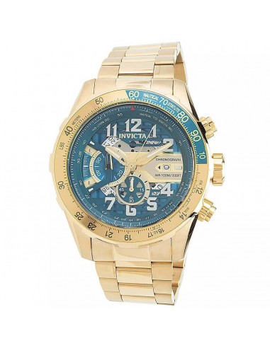 Invicta Men's Chronograph Watch - Aviator Quartz Yellow Gold Steel Bracelet | 36675 une grave pollution 