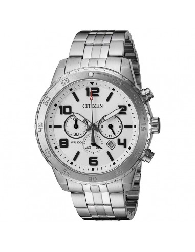 Citizen Men's Chrono Watch - Quartz Silver Dial Stainless Steel Bracelet | AN8130-53A Paris Déstockage Promo