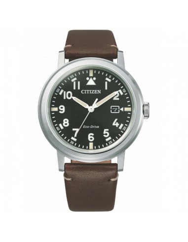 Citizen Men's Watch - Eco-Drive Power Reserve Black Dial Brown Strap | AW1620-21E la chaussure