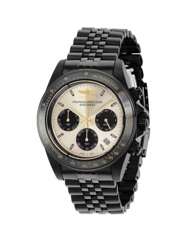 Invicta Men's Chronograph Watch - Speedway Quartz Black and Gold Dial Steel | 36738 des créatures d'habitude