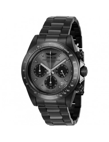 Invicta Men's Chronograph Watch - Speedway Quartz Black Dial Stainless Steel | 36741 rembourrage situé sous