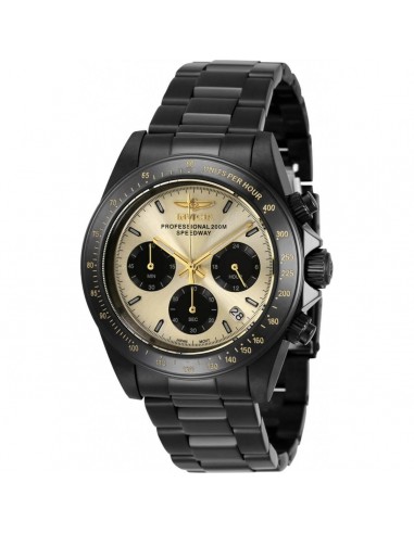 Invicta Men's Chrono Watch - Speedway Quartz Black Stainless Steel Bracelet | 36742 pas cheres