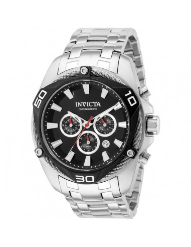 Invicta Men's Quartz Watch - Bolt Chronograph Silver Stainless Steel Bracelet | 38569 de pas cher