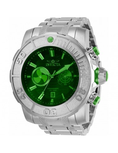 Invicta Men's Chrono Watch - Coalition Forces Quartz Green Dial Silver Steel | 29931 pas cheres