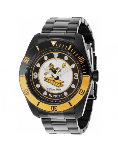 Invicta Men's Quartz Watch - NFL Pittsburgh Steelers Black Steel Bracelet | 36915 basket pas cher